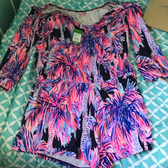 XL NWT Lana Romper in Palms up! - Picture 1 of 1